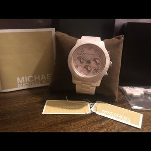 Genuine Michael Kors Ceramic Pink Watch